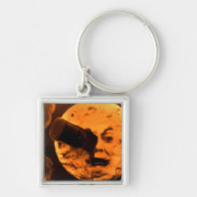 A Trip to the Moon (Blood Orange Sepia) Key Chains