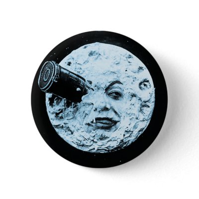 A Trip to the Moon Buttons by scenesfromthepast