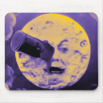 A Trip to the Moon (Purple Fizzy Fuzz) Mouse Pads