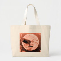A Trip to the Moon (Sepia Rose) Canvas Bags