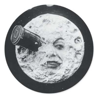 A Trip to the Moon Sticker by scenesfromthepast