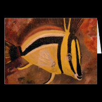 "A Tropical Fish" Horizontal Card cards