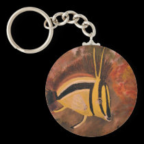 "A Tropical Fish" Round Magnet keychains
