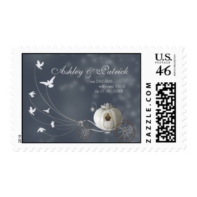A True Fairy Tale Wedding Postage Stamp