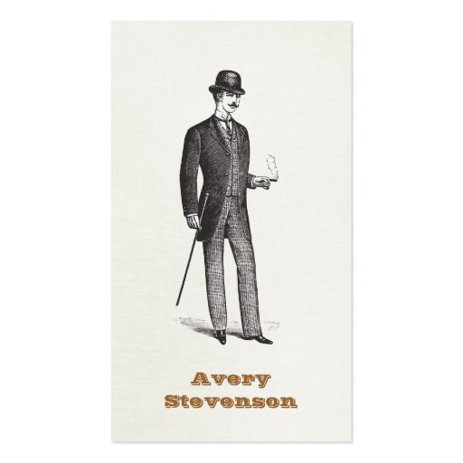 A True Gentleman In Bowler Hat Business Card (front side)
