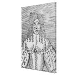 A Tudor Lady with bared breasts Canvas Print
