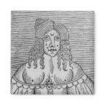 A Tudor Lady with bared breasts Refrigerator Magnet