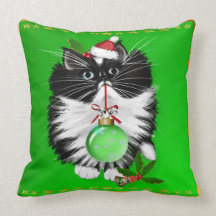 A Tuxedo Merry Christmas Pillow
