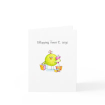 A Tweet E. birthday note card