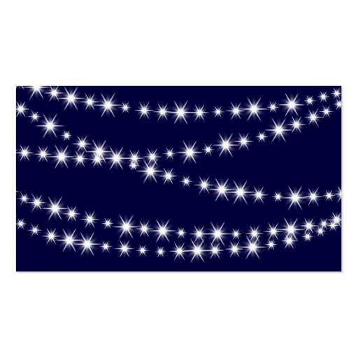 A Twinkle Lights Wedding Place Cards (navy) Business Card Template (back side)