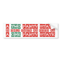 A Two Party State bumper stickers