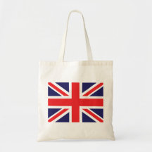 A Union Jack flag. Bags