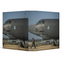 A US Air Force aircrew prepares a B-52 Vinyl Binder