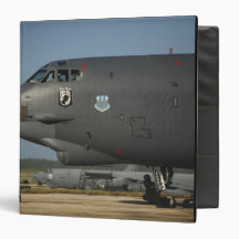 A US Air Force aircrew prepares a B-52 Vinyl Binder