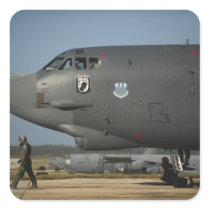 A US Air Force aircrew prepares a B-52 Sticker