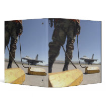 A US Air Force crew chief 3 Ring Binders