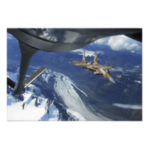 A US Air Force F-15C Eagle positioning itself