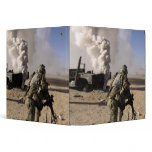 A US Army Soldier reacts to a controlled explos Vinyl Binder
