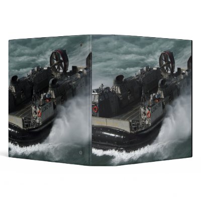 A US Navy Landing Craft Air Cushion 3 Ring Binder by stocktrek