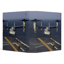 A V-22 Osprey aircraft prepares to land Binder