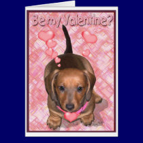 A Valentine Doxie Puppy cards