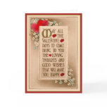 A Valentine Greeting -  Vintage Valentine Card