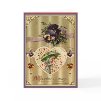 A Valentine Message - Vintage Valentine Card by ForEverProud