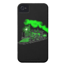 A Very Bright Neon Green Train Engine iPhone 4 Cover