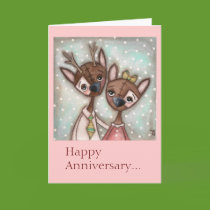 A Very Deer Couple - Anniversary Card cards