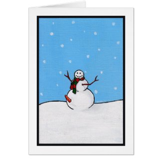 A very happy snowman card