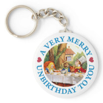 A VERY MERRY UNBIRTHDAY TO YOU KEYCHAIN