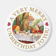 A VERY MERRY UNBIRTHDAY TO YOU! REFRIGERATOR MAGNET