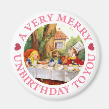 A VERY MERRY UNBIRTHDAY TO YOU! MAGNETS