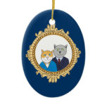 A Very Nice Kitty Couple Customizable Ornament