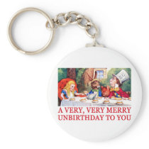 A VERY, VERY MERRY UNBIRTHDAY TO YOU! KEYCHAIN