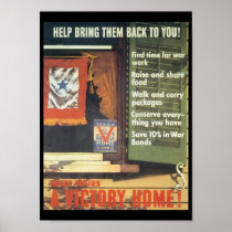 A Victory Home World War 2 Poster