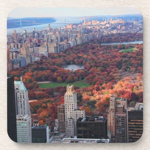 A view from above: Autumn in Central Park 01 Beverage Coasters