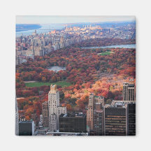 A view from above: Autumn in Central Park 01 Fridge Magnets