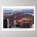 A view from above: Autumn in Central Park 01C Print
