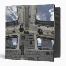 A view from inside the flight deck 3 ring binders