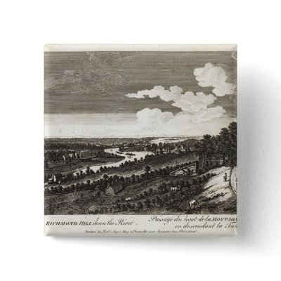 A View from Richmond Hill down the River Buttons by bridgemanart