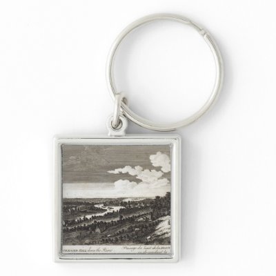 A View from Richmond Hill down the River Keychain by bridgemanart