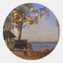 A view in the Bahamas - Albert Bierstadt Stickers