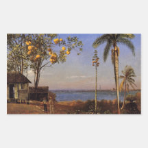 A View in the Bahamas by Bierstadt Albert. Rectangle Sticker