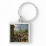 A View of Antwerp harbour Keychains
