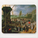 A View of Antwerp harbour Mousepad