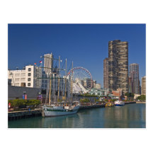 A view of Chicago's Navy Pier 2 Post Card
