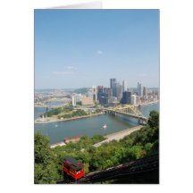 A View of Downtown Pittsburgh from Mt. Washington Greeting Card