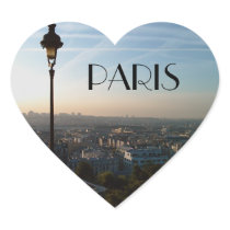 A View of Paris Heart Sticker