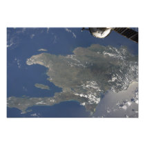 A view of the Caribbean island of Hispaniola